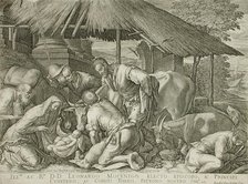 Adoration of the Shepherds, 1599. Creator: Johann Sadeler I.