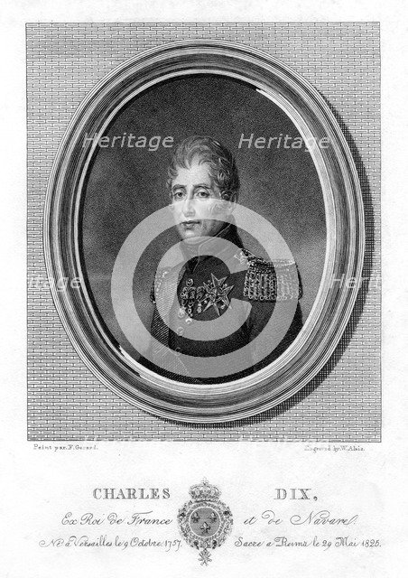 Charles X, King of France, 19th century.Artist: W Alais