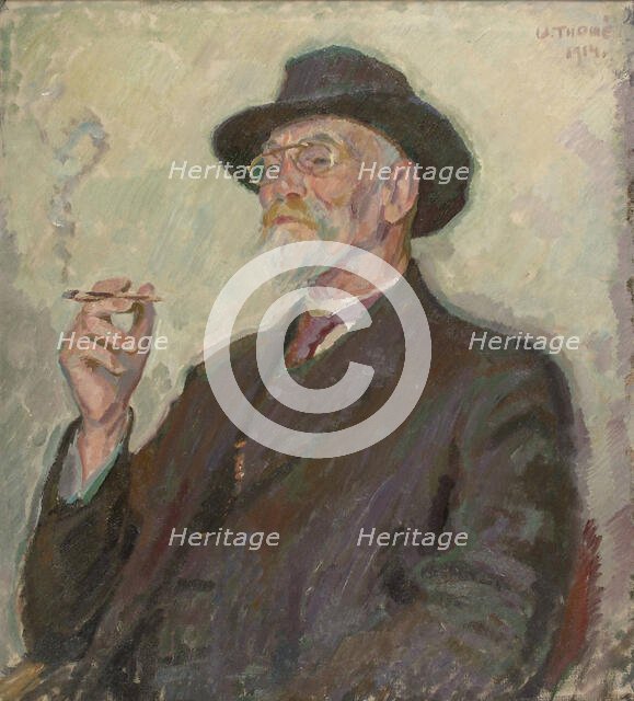 Portrait of Baron Ernst Wrede, Forester, 1914. Creator: Verner Thome.