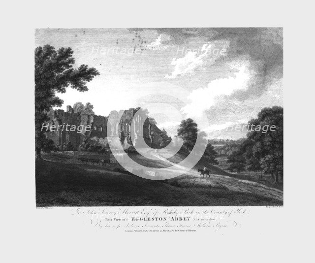 'Eggleston Abbey', c1782. Creator: William Byrne.