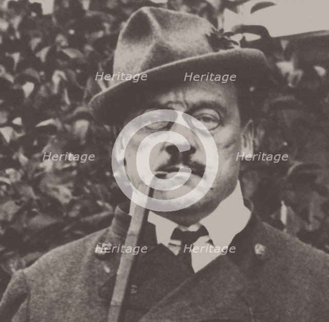 Portrait of Ludwig Thoma (1867-1921), 1910s. Creator: Anonymous.