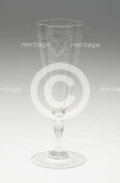 Champagne Flute, Austria, 19th century. Creator: J.& L. Lobmeyr.