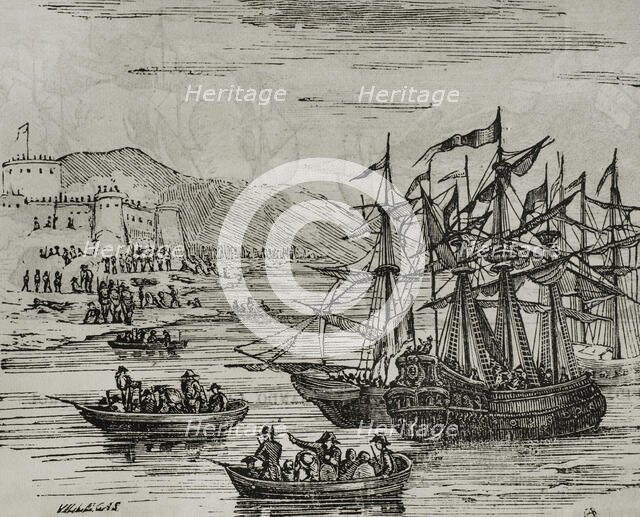 The Taking of Menorca, November 7, 1798, (1851).  Creator: Unknown.