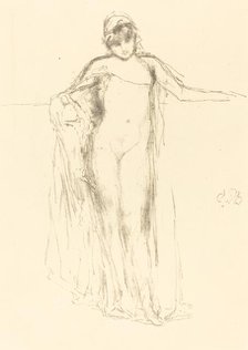 Draped Model, Standing, 1893. Creator: James Abbott McNeill Whistler.