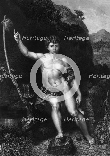 'I am the voice of one crying in the wilderness', 19th century. Creator: W Holl.