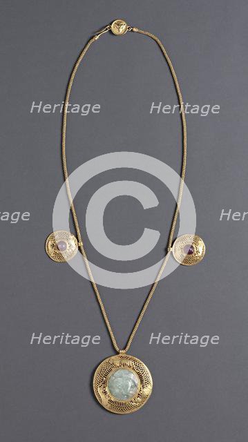 Necklace with Three Pendants, 1-199. Creator: Unknown.