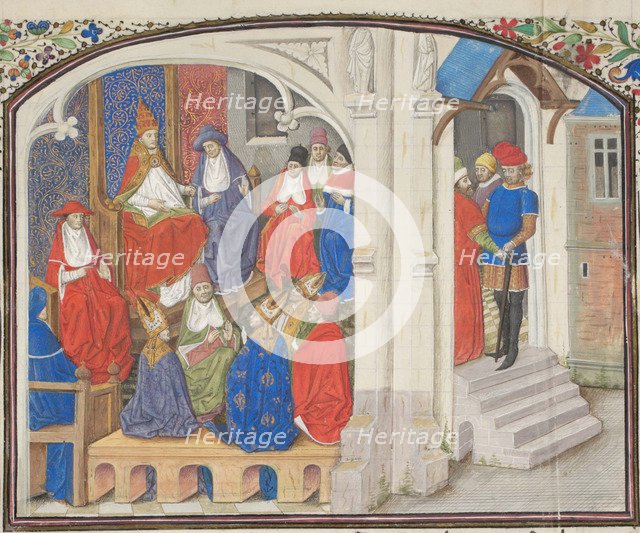 The Council of Clermont in 1095. Miniature from the Historia by William of Tyre, 1460s. Artist: Anonymous  