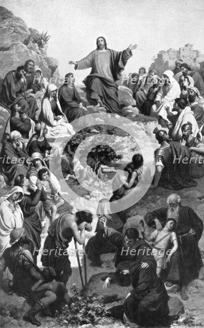 'The Sermon on the Mount', 1926.Artist: Christian Karl August Noack