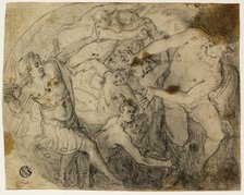 Study for Saint Michael Casting Out Lucifer, 1581/83. Creator: Francesco Vanni.