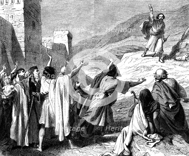 'How beautiful upon the mountains are the feet of him that bringeth good tidings', c1860. Creator: Unknown.