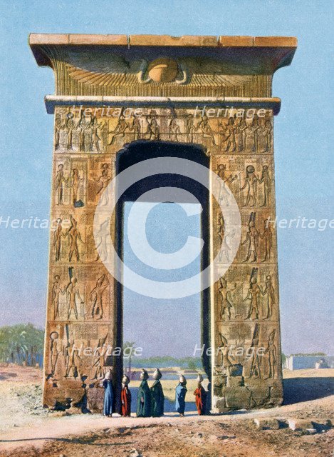 Gateway to the Temple complex of Karnak, Luxor, Egypt, 20th century. Artist: Unknown