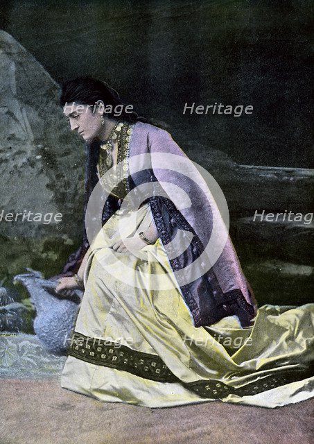 Mingrelien woman collecting water, c1890. Artist: Unknown