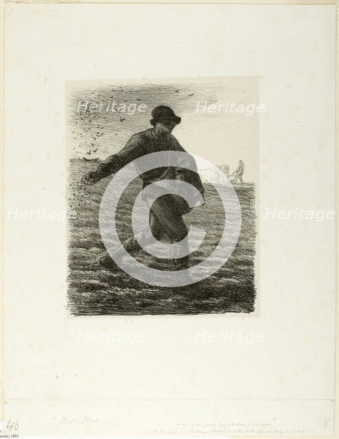 The Sower, 1851. Creator: Jean Francois Millet.