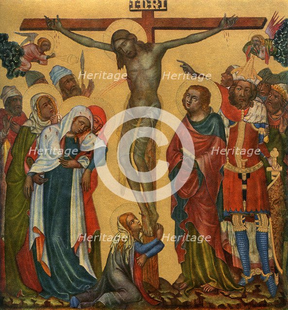 'Crucifixion', c1350 (1955).Artist: Master of the Vyssi Brod Altar