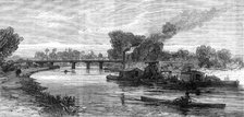 The Cam River improvements: dredging near Cambridge, 1869. Creator: Unknown.