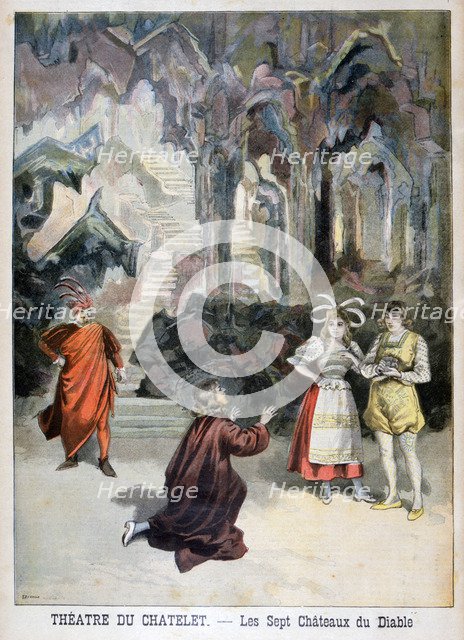 Performance of "Les Sept Chateaux du Diable", Theatre du Chatelet, Paris, 1896. Creator: F Meaulle.