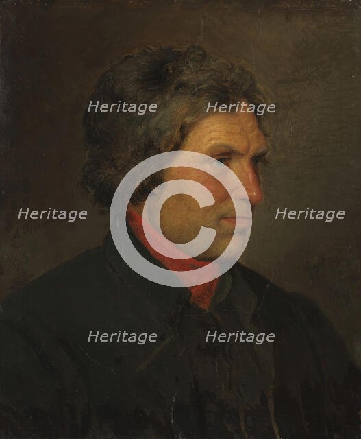 Portrait of the Farmer Torstein Ringheim from Voss, 1855. Creator: Adolph Tidemand.