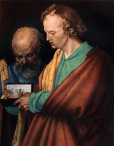'St John with St Peter', (detail), 1526, (1936). Artist: Albrecht Dürer