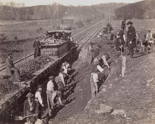 Excavating for "Y" at Devereaux Station, Orange & Alexandria Railroad, 1863. Creator: Andrew Joseph Russell.