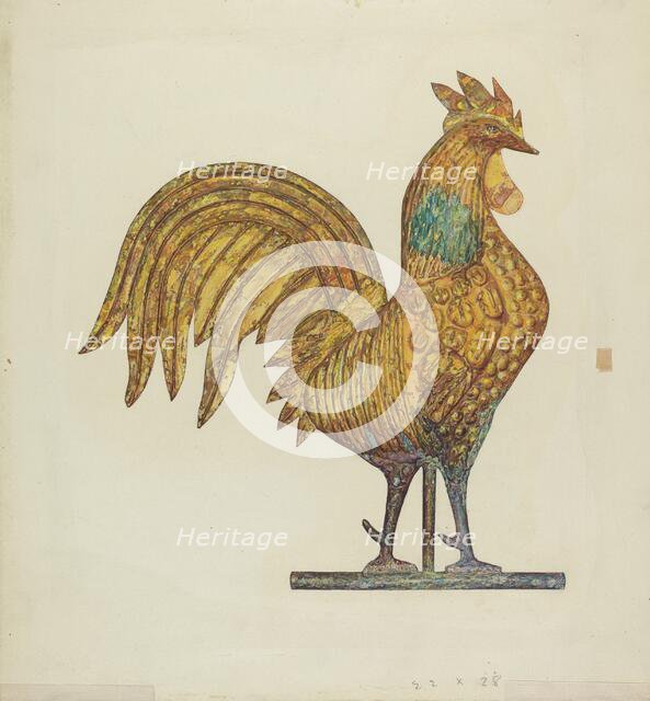 Gilded Weathercock, c. 1940. Creator: Laura Bilodeau.