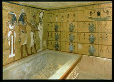 Frescoes in the crypt of Tutankhamun in the Valley of the Kings at Thebes.