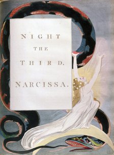 'Night the Third Narcissa', title-page from the 'Nights' of Edward Young's Night Thoughts, c1797. Artist: William Blake