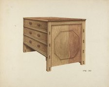 Wooden Chest, c. 1938. Creator: Emile Cero.