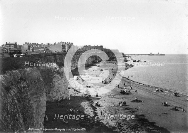 The beach at Cliftonville, Margate, Kent, 1890-1910. Artist: Unknown