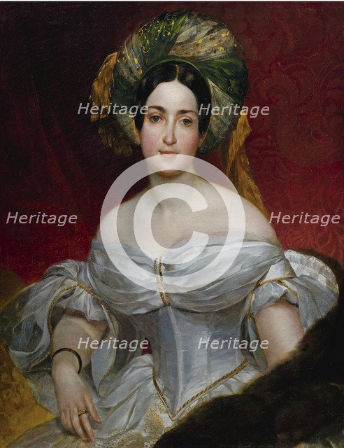 Portrait of Baroness Aurora Charlotta Demidova, née Stjernvall (1808-1902), 1837. Artist: Briullov, Karl Pavlovich (1799-1852)