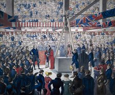 Laying of the foundation stone of new London Bridge on 15 June 1825. Artist: Unknown