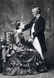 Richard and Cosima Wagner, late 19th century. Artist: Unknown