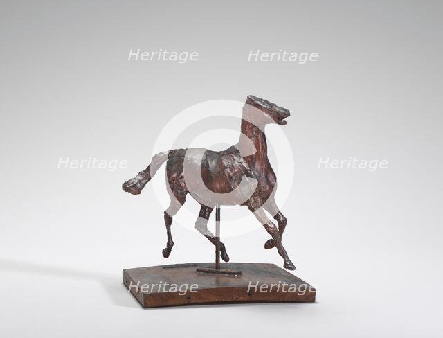 Horse Trotting, the Feet Not Touching the Ground, 1870s. Creator: Edgar Degas.