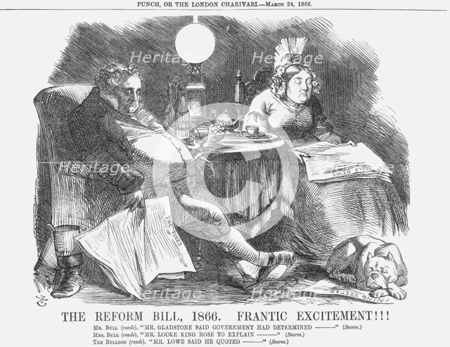 'The Reform Bill, 1866. Frantic Excitement!!!', 1866. Artist: John Tenniel