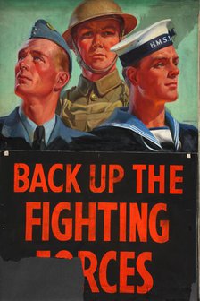 'Back Up The Fighting Forces', World War II poster, c1939-c1945. Creator: Mackinlay.
