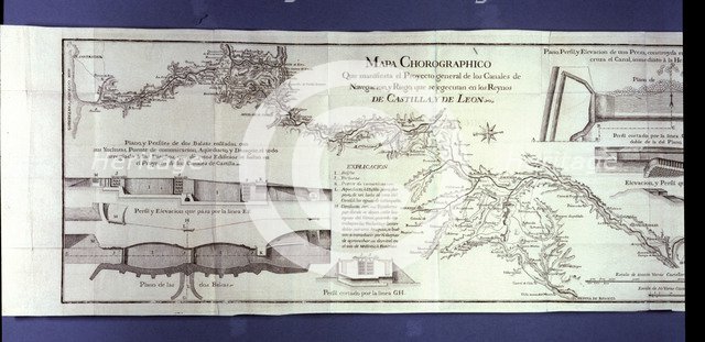 Chorographic Map of the project of the Canal of Castile, 1768.
