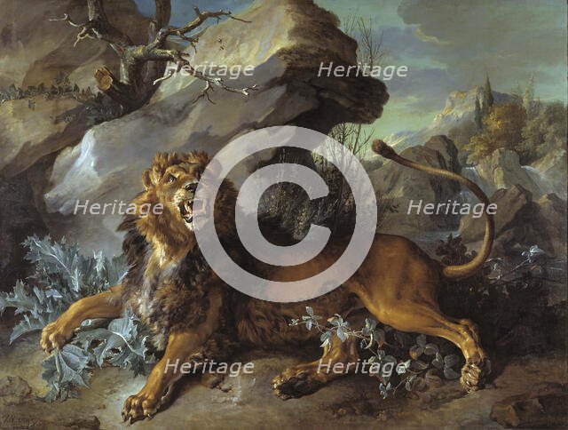 The Lion and the Fly, 1732. Creator: Jean-Baptiste Oudry.