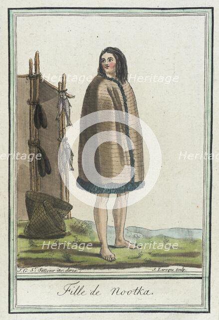 Costumes de Différents Pays, 'Fille de Nootka', c1797. Creator: Jacques Grasset de Saint-Sauveur.