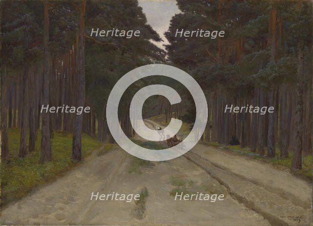 Forest Track, 1887. Creator: Jozef Chelmonski.