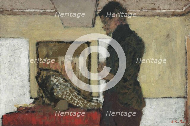 The painter Maximilien Luce in his studio, c1899. Creator: Vuillard, Édouard (1868-1940).