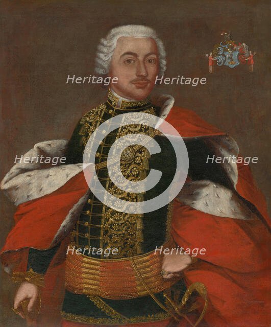 Portrait of a zeman in ceremonial costume, c1740.  Creator: Ján Gottlieb Kramer.