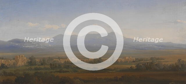 View from the Alban Hills. Study, 1842. Creator: Gustav Wilhelm Palm.