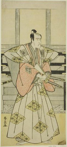 The Actor Ichikawa Komazo III as Fuji Sakon (?) in the Play Egara Tenjin Risho Kagami..., c. 1789. Creator: Katsukawa Shunsen.