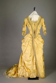 Evening dress, French, ca. 1888. Creators: House of Worth, Charles Frederick Worth.