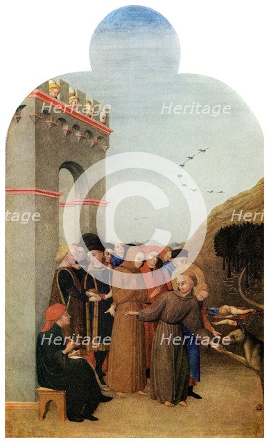 Miracles: the legend of the Wolf of Gubbio, c1437-1444 (1956). Artist: Unknown