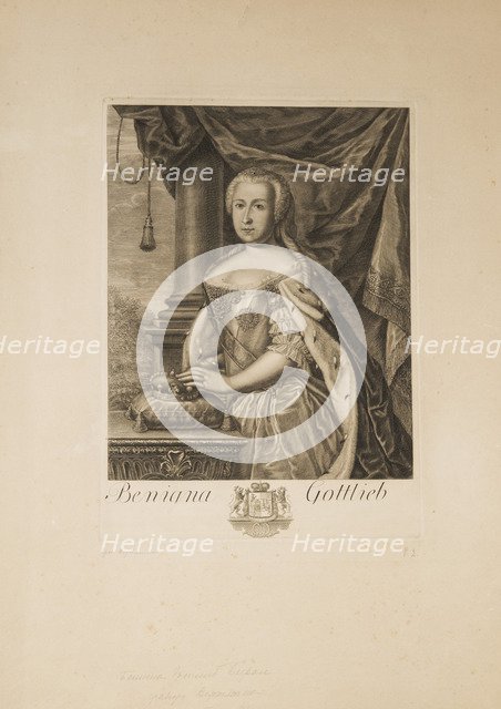 Portrait of Benigna Gottlieb von Biron (1703-1782), Duchess of Courtland. Artist: Anonymous  