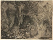 Saint Francis beneath a Tree Praying, 1657. Creator: Rembrandt Harmensz van Rijn.