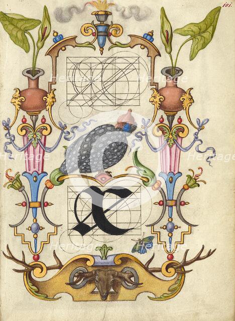 Guide for Constructing the Ligature ae; Mira calligraphiae monumenta, about 1591-1596. Creator: Joris Hoefnagel.