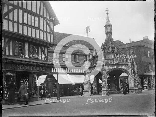 Poultry Cross, Silver Street, Salisbury, Wiltshire, 1925. Creator: Katherine Jean Macfee.