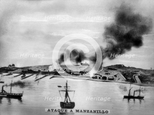 Attack of Manzanillo, (1873), 1920s. Artist: Unknown