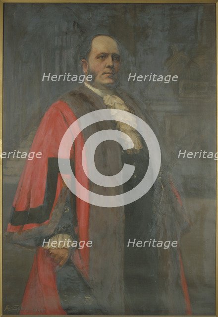 Sir Thomas Vezey Strong, Lord Mayor 1910.  Artist: Annie E Spong